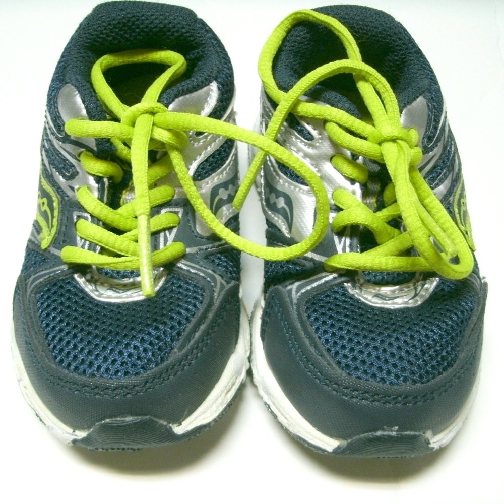 Saucony Boys Sneakers Navy Green Baby Size 5 Wide Width